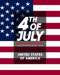 Purple 3d 4th Of July Instagram Portrait template