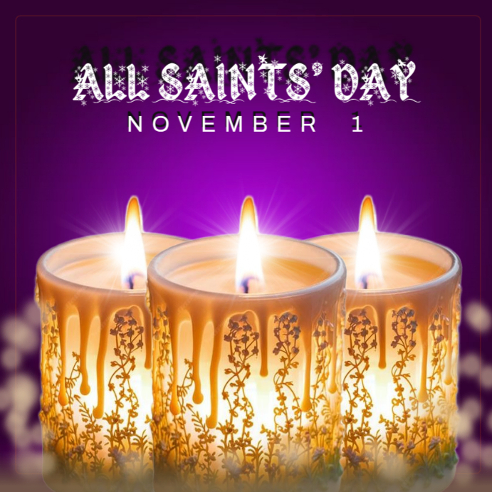 Plantilla de Purple 3d All Saints Day Instagram Post | PosterMyWall