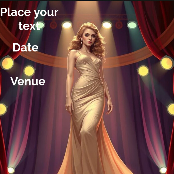 Purple 3d Audition Instagram Post template