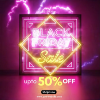 Purple 3d Black Friday Sale Instagram Post template