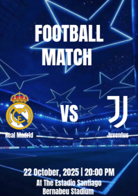 Purple 3d Champions League Night  A4 template