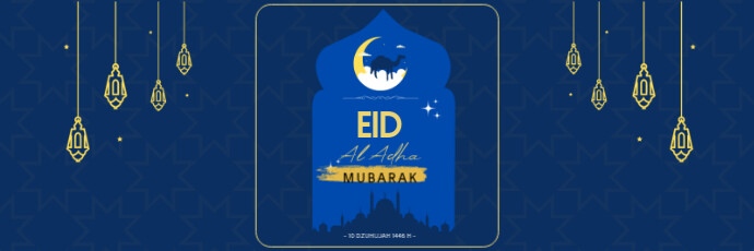 Purple 3d Eid Al Adha Tajuk Twitter template