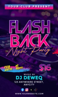 Purple 3d Flash Back Night Party Legal As template