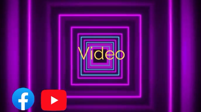 Purple 3d Intro Video  Digital Display (16:9) template