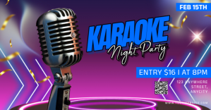 Violet Karaoke Night Party Obraz udostępniany na Facebooku Template