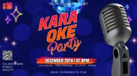 Purple 3d Karaoke Party Pos Twitter template