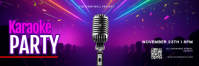 Purple 3d Karaoke Party Tajuk Twitter template