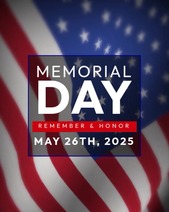 Purple 3d Memorial Day Instagram Portrait template