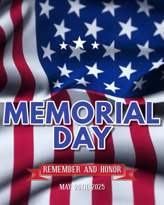 Copy of Purple 3d Memorial Day Instagram Portrait | PosterMyWall