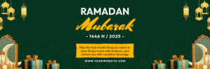 Purple 3d Ramadan Mubarak Tajuk Twitter template