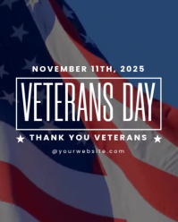 Purple 3d Veterans Day Instagram Portrait template