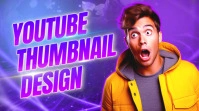 Purple 3d Youtube  Youtube Thumbnail template