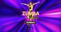 Purple 3d Zumba Classes Gambar Bersama Facebook template