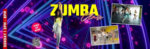 Purple 3d Zumba Classes Tajuk Twitter template