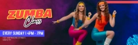 Purple 3d Zumba Classes Tajuk Twitter Twitter-header template
