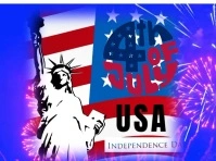 Purple 4th July  , Usa Free Day Celebration Video Yard Sign Gårdskilt template