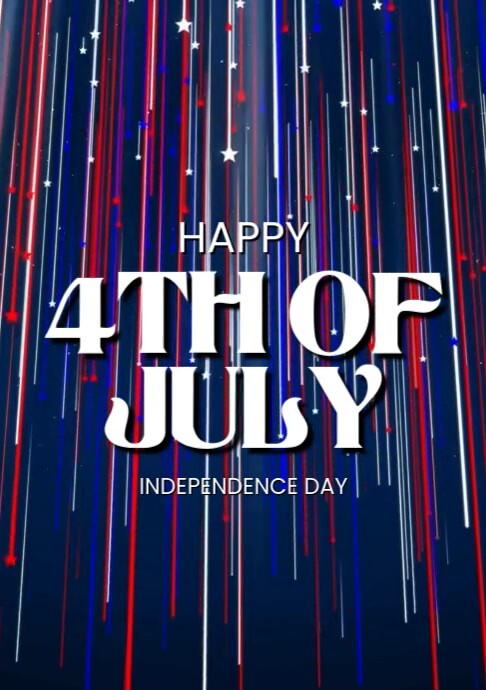 Purple 4th Of July A4 template