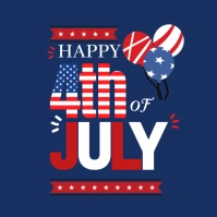 Purple  4th Of July  Logo template