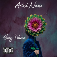 Purple Abstract Album Cover Album Cover template