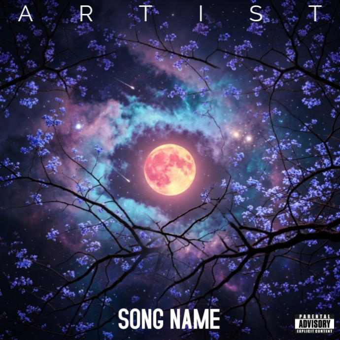 Purple Abstract Album Cover Album Cover Template | PosterMyWall
