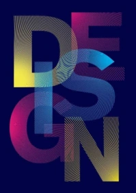Purple Abstract Colorwave Type Art  A4 template