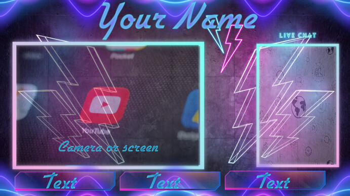 Stream View Display Purple Abstract Live Stream Digital Display (16:9) Template | PosterMyWall