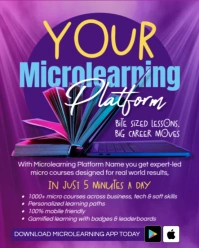 Microlearning Platform Ad Instagram Portrait template