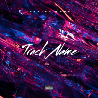 Purple Music Album Cover Pochette d'album Template