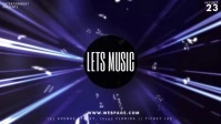 Purple Abstract Music Night Party Facebook Co template