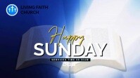 Purple Abstract Sunday Service Video Flyer Digital Display (16:9) template