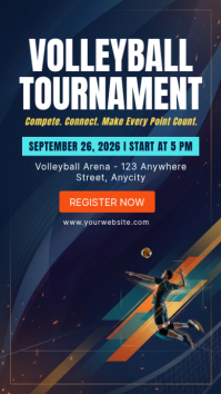 สีม่วง Volleyball Tournament Instagram Story Template