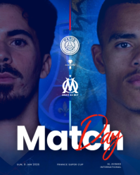 Purple Abstrak Football Match Day Instagram Portrait template