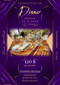 Vip Dinner Invite Text VIP Invitation Card Template | PosterMyWall