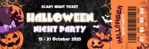 Sort Halloween Night Party En-tête d'e-mail Template