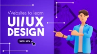 Purple And White Ui/Ux Design Vibrant Youtube Thumbnail template