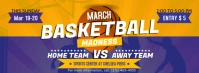 Purple and Yellow March Madness Facebook Cover