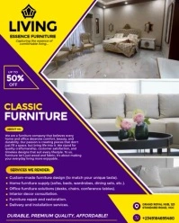 Purple and Yellow Professional Home Decor & Furnishing Template  Instagram Portrait