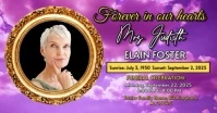 Purple Animated Funeral Flyer Memorial Flyer Video Facebook Shared Image template