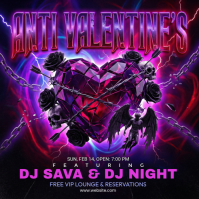 Purple Anti Valentine's Event Instagram Post template