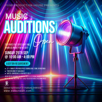 Purple Audition Template Instagram Post