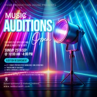 Purple Audition Template Instagram Post