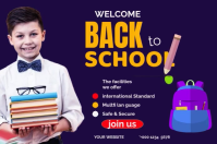 Purple Back to School Label Video template