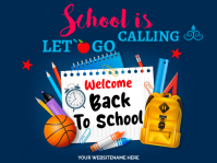Purple Back to School Rótulo de jardín Template
