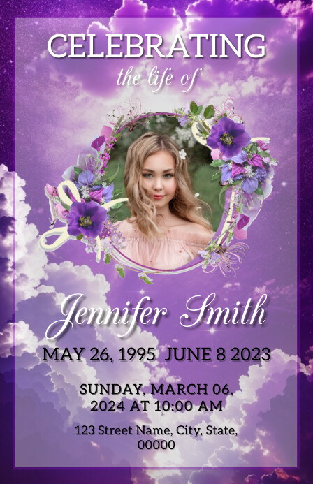 Printable Funeral Program Backgrounds Funeral Program Template [AI,