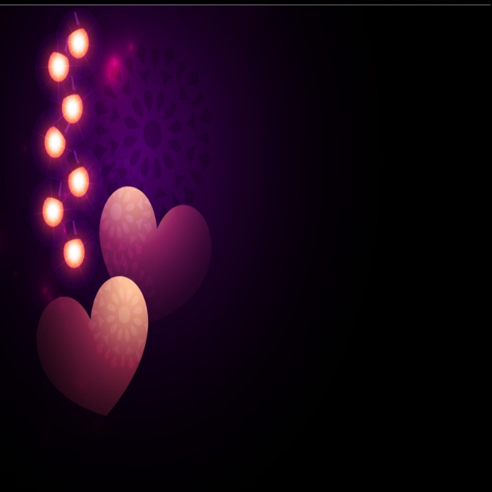 Purple background with heart shape of love Template PosterMyWall