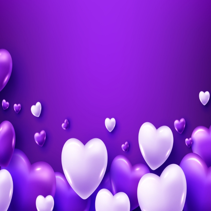 Purple background with heart shape of love Template PosterMyWall