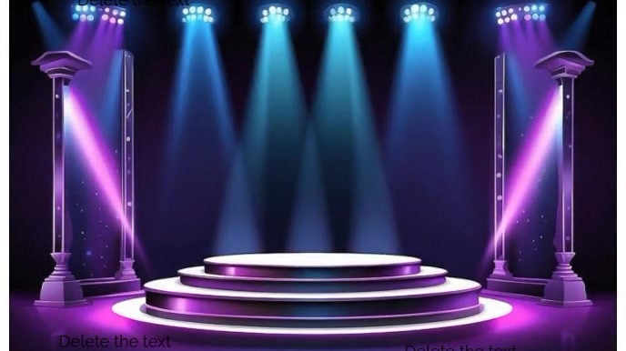 Purple  Backstage  Digital Display (16:9) template