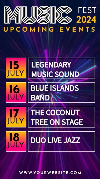 Upcoming Events Flyer Poster Template Postermywall