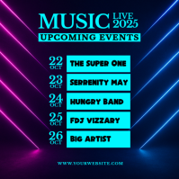 Purple Berbasis Daftar Upcoming Events Pos Instagram template