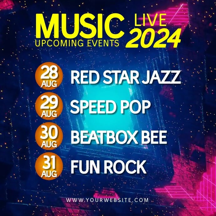 Purple Music Event Instagram Ad Template | PosterMyWall